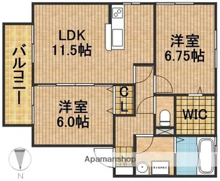 LEVANTE FORT【2階】の間取り