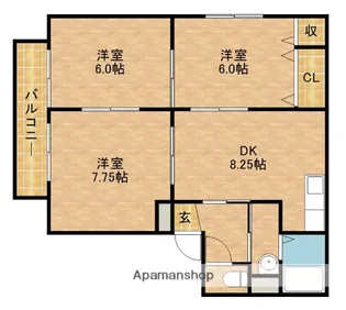 サンコーポBIGⅡ【2階】の間取り