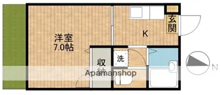 ユイット・ベルピエル【1階】の間取り