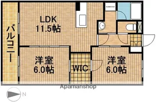 シャルム・ドミール【202号室】の間取り