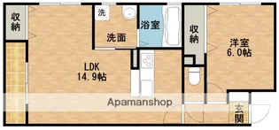GRANDIR原島【205号室】の間取り