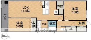 ブライトタウン貴布祢【1階】の間取り