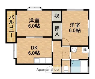 グランデーヌM’S B【2階】の間取り