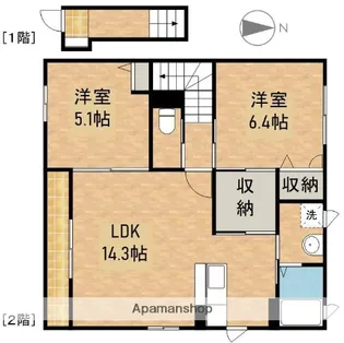 サンモールガーデンA【2階】の間取り