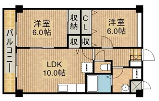 マンション紫雲B【2階】の間取り