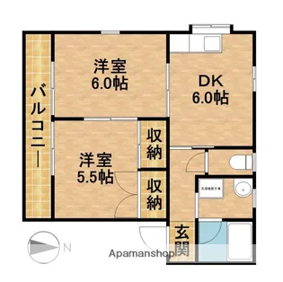 クローバーC【1階】の間取り