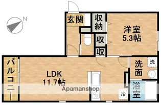 カーサフェリオ【1階】の間取り