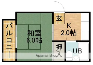 高塚ハイツ【3階】の間取り