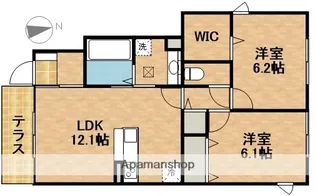 アンソレイエ【1階】の間取り