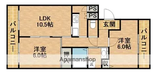 レイクパレス中村A【401号室】の間取り