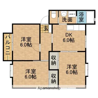 サンライズ【101号室】の間取り
