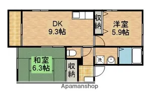 シサミタウンA【1階】の間取り