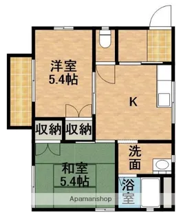 ウェスト佐藤B【2階】の間取り