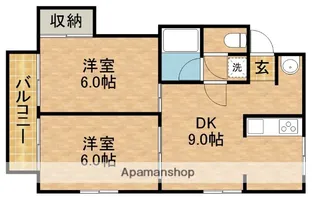 グリーンコートC【5号室】の間取り