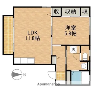 レイクステーシアA【1階】の間取り
