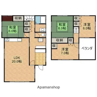 静岡県浜松市中央区佐鳴台4丁目【一戸建】の間取り