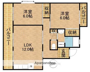 グランドハイツⅡ【301号室】の間取り