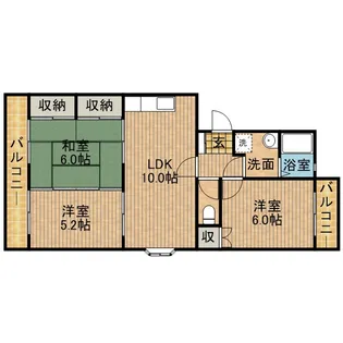 セントラルハイツD【1階】の間取り