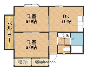 レジェント・ヒルB【2階】の間取り