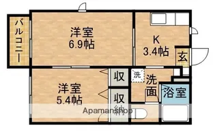 レディバード【2階】の間取り
