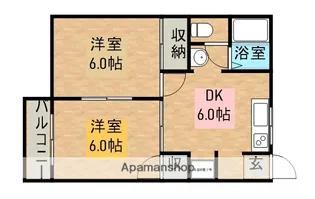 ガーデンTMS B【201号室】の間取り