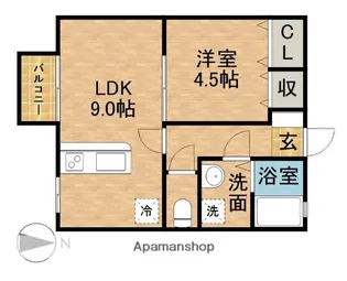 アービル篠原A【2階】の間取り