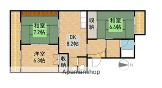 キャッスルSS【2階】の間取り