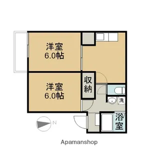 ファミールB【1階】の間取り