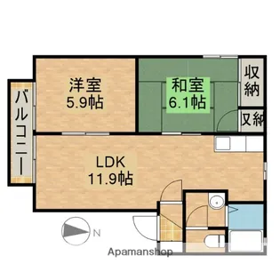マノワールA【1階】の間取り