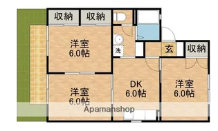タウンハウス愛野公園D【1階】の間取り