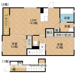 イグドラシルⅢA【2階】の間取り
