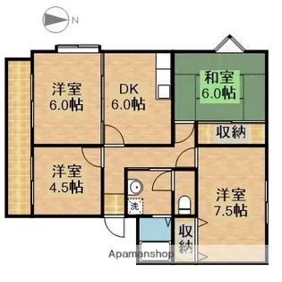サンビレッジこいけA【101号室】の間取り