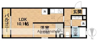 ニューヴィレッジ【101号室】の間取り