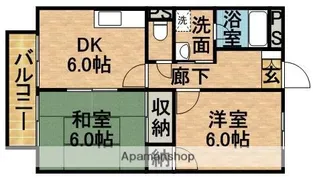 メゾンソレイユA【2階】の間取り