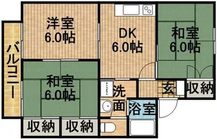 ファミールB【1階】の間取り