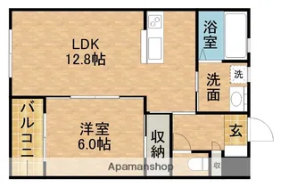 田畑ハイツルシアスⅡ【303号室】の間取り
