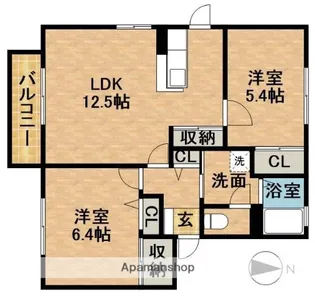 アベニューC【2階】の間取り