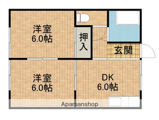 ハイツ三共Ⅰ【2階】の間取り