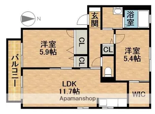 MASTTOWN愛野ⅡS【1階】の間取り