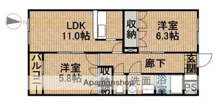 CLAIRE【2階】の間取り