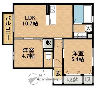 メゾン アナベル【2階】の間取り