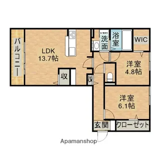 リジエール【3階】の間取り