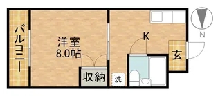 ルネッサンス9【202号室】の間取り