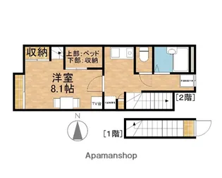 ホークⅡ【2階】の間取り