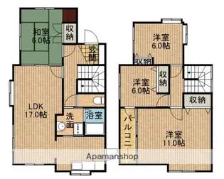 静岡県藤枝市東町【一戸建】の間取り