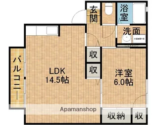 ビラ ヤハタBⅠ【1階】の間取り