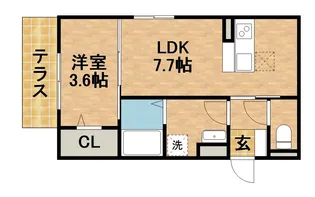 RADIUS V【101号室】の間取り