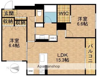 クラルテ早出町【1階】の間取り