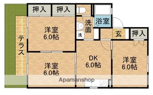 タウンハウス愛野公園B【1階】の間取り