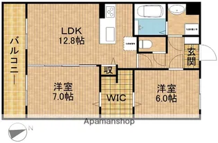 ベレッツァ神田町Ⅱ【2階】の間取り